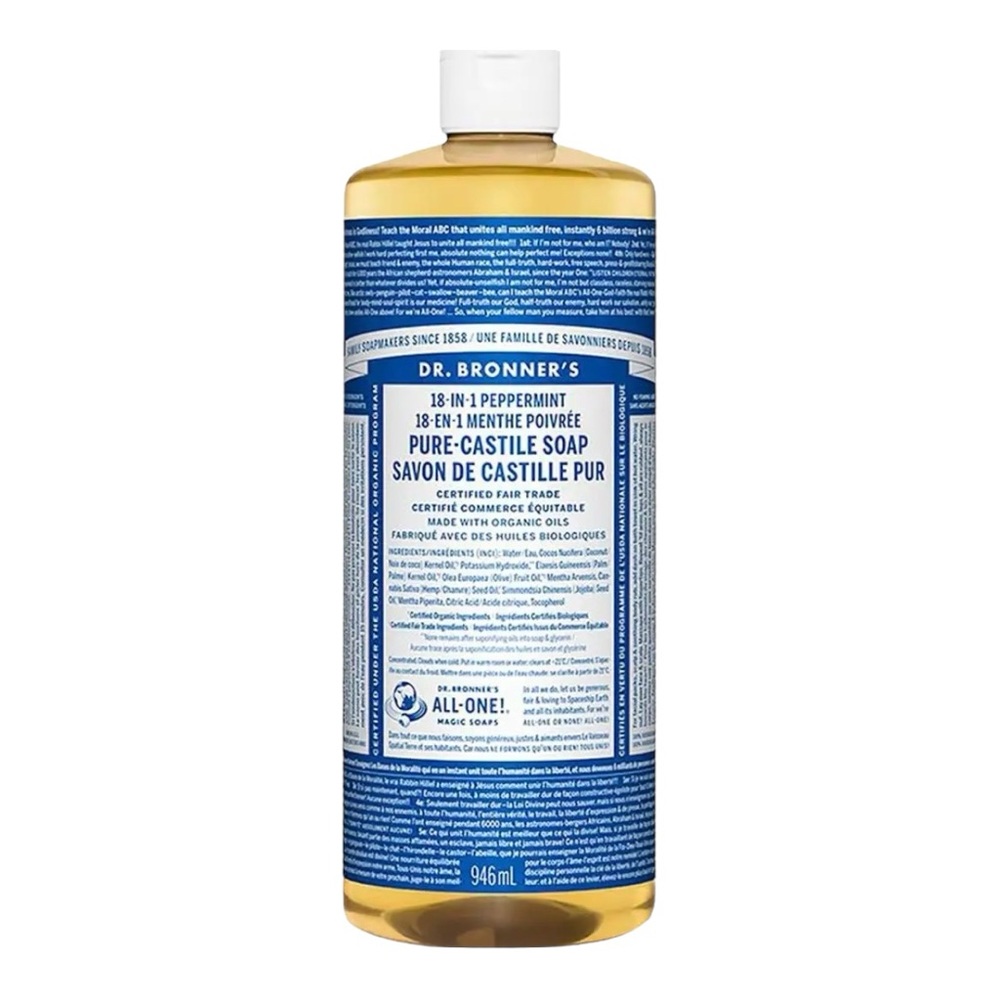 DR. BRONNER’S 18-IN-1 PEPPERMINT PURE-CASTILE SOAP 946ML - PLS READ!